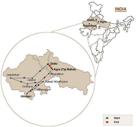 palace on wheels map